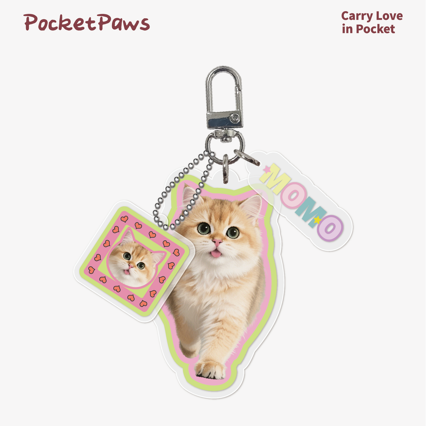 Personalized Custom Keychain--Colored sugar cubes style