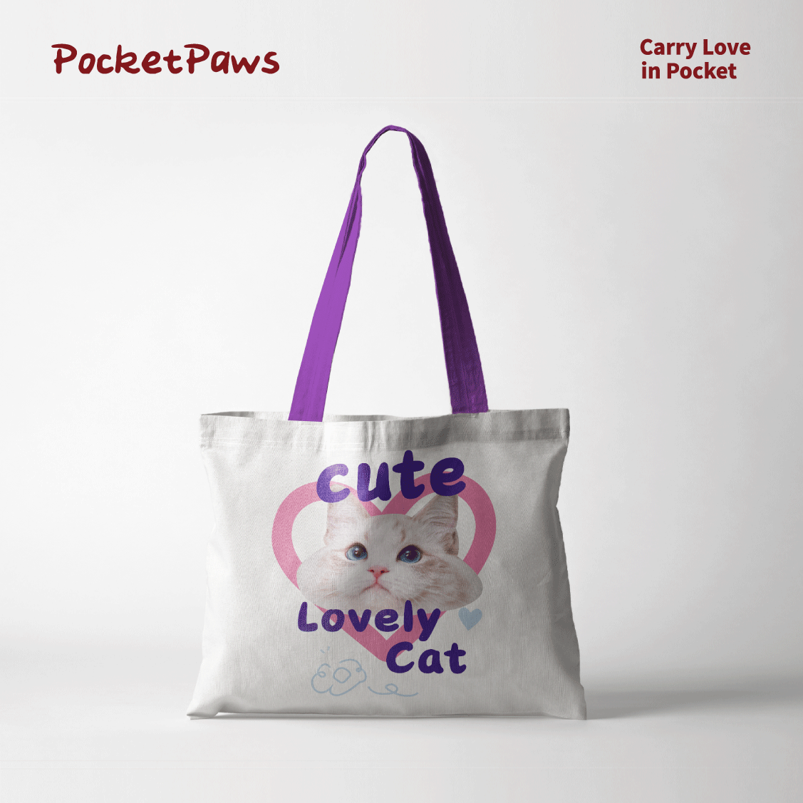 Designer Pet Tote Bag - Custom Photo  Bag