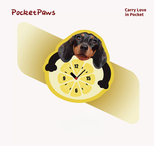 Custom Pet Photo  wall Clock--Lemon style